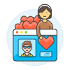 Online Dating Like 1 6 Illustration from UX Colors Set