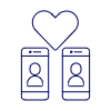 Online Dating Match Illustration from UX Line Set