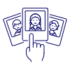 Online Dating Pick 1 Illustration from UX Line Set