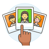 Online Dating Pick 3 Illustration from UX Colors Set