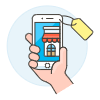 Phone App Shop 2 1 Illustration from UX Colors Set