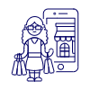Phone App Shop 3 1 Illustration from UX Line Set