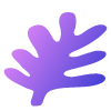 Organic Shape Leaves 13 Element from Gradient Shapes Set