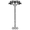 Vertical Ornament 10 Element from Art Nouveau Vectors Set