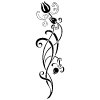 Vertical Ornament 15 Element from Art Nouveau Vectors Set