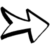 Big Outline Right Arrrow Element from Beveled Scribbles Set