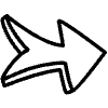 Big Outline Right Arrrow Element from Variable Scribbles Set