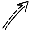 Dashed Outline Arrow Element from Beveled Scribbles Set