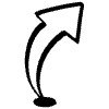 From Starting Point Outline Arrow Element from Beveled Scribbles Set