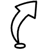 From Starting Point Outline Arrow Element from Variable Scribbles Set