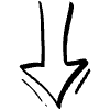 Open Tail Outline Arrow Element from Beveled Scribbles Set