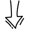 Open Tail Outline Arrow Element from Variable Scribbles Set