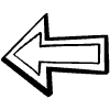 Outline Left Arrow Element from Beveled Scribbles Set