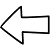 Outline Left Arrow Element from Variable Scribbles Set