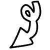 Spiral Outline Triangle Arrow Element from Variable Scribbles Set