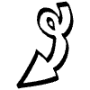 Spiral Outline Triangle Arrow Element from Beveled Scribbles Set