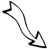 Wiggle Outline Arrow 1 Element from Beveled Scribbles Set
