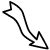 Wiggle Outline Arrow 1 Element from Variable Scribbles Set