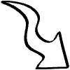 Wiggle Outline Arrow 2 Element from Beveled Scribbles Set