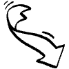 Wiggle Outline Arrow 3 Element from Beveled Scribbles Set