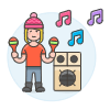 Maraca Music 4 Illustration from UX Colors Set