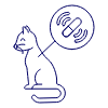 Cat Microchip Gps Illustration from UX Line Set