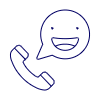 Call Smiley Illustration from UX Line Set