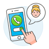Receive Call 4 Illustration from UX Colors Set