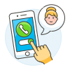 Receive Call 5 Illustration from UX Colors Set | Free Download as SVG Vector and Transparent PNG | Streamline illustrations