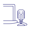 Podcast Broadcast 1 Illustration from UX Line Set