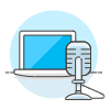 Podcast Broadcast 1 Illustration from UX Colors Set