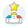 Podium Star Illustration from UX Colors Set