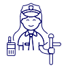 Police Officer 4 Illustration from UX Line Set