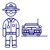 Sheriff Car 1 Illustration from UX Line Set