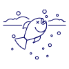 Dead Fish Illustration from UX Line Set
