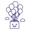 Balloon Box illustration - Free transparent PNG, SVG. No sign up needed.