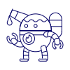 Fire Fighting Robot 3 Illustration from UX Line Set