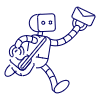 Messenger Robot illustration - Free transparent PNG, SVG. No sign up needed.