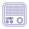 Radio Vintage 11 Illustration from UX Line Set