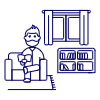 Ralex Sit Reading 4 Illustration from UX Line Set