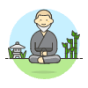 Japanese Monk 2 illustration - Free transparent PNG, SVG. No sign up needed.