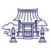 Japanese Shrine Illustration from UX Line Set