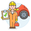 Car Check Service 4 Illustration from UX Colors Set | Free Download as SVG Vector and Transparent PNG | Streamline illustrations