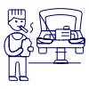 Mechanic Inspector Checking Car Illustration from UX Line Set