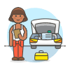 Mechanic Fixing Car 12 Illustration from UX Colors Set