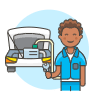 Mechanic Fixing Car 2 Illustration from UX Colors Set