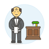 Counter Staff 2 Illustration from UX Colors Set