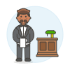 Counter Staff 3 Illustration from UX Colors Set