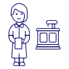 Counter Staff 4 Illustration from UX Line Set