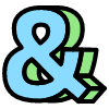 Ampersand And Element from Retro Shapes Set